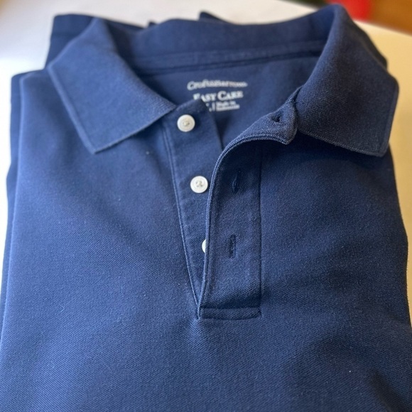 Navy Blue Long-Sleeve polo - Picture 1 of 7